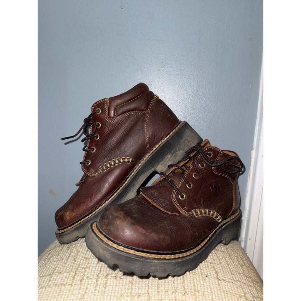 Women's Ariat 'Canyon' Brown Leather Ranch Boots | Size 6.5 | Outdoors, Durable